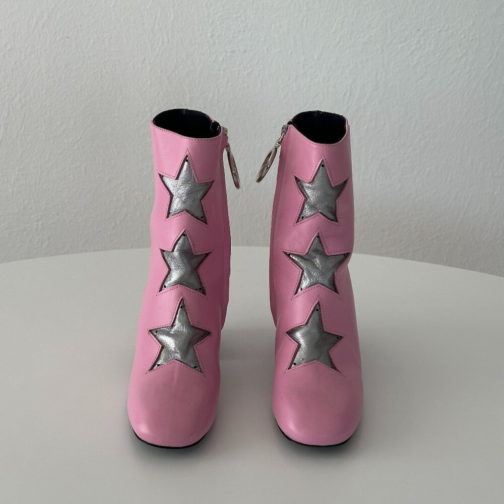 Macti Pink Stars Leather Boots